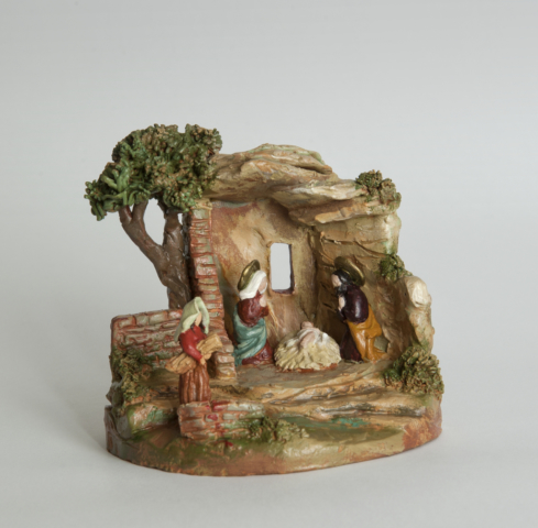 Presepe in terracotta dipinta