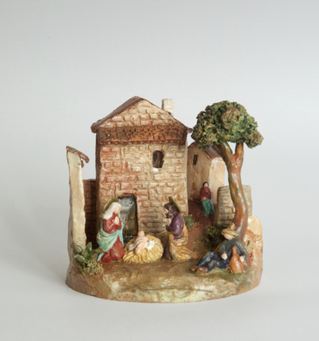 Presepe in terracotta dipinta