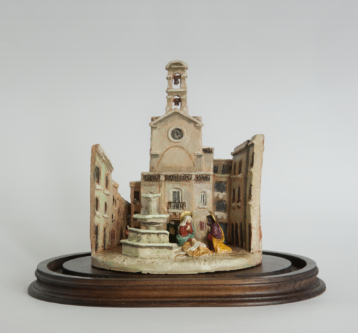 presepe in terracotta dipinta