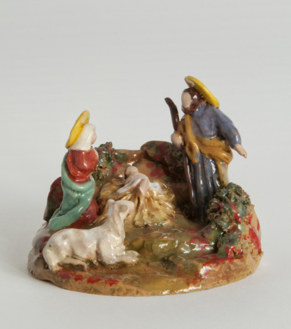 presepe in maiolica
